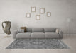 Machine Washable Persian Gray Traditional Rug in a Living Room,, wshtr1779gry