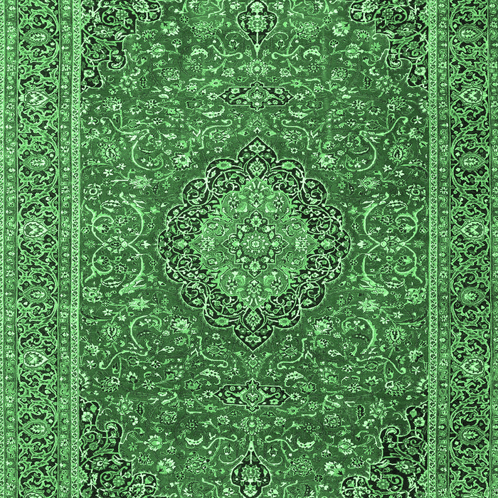 Machine Washable Persian Emerald Green Traditional Area Rugs, wshtr1779emgrn