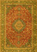 Machine Washable Persian Yellow Traditional Rug, wshtr1779yw