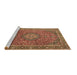 Sideview of Machine Washable Persian Brown Traditional Rug, wshtr1779brn