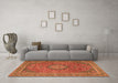 Machine Washable Persian Orange Traditional Area Rugs in a Living Room, wshtr1779org