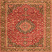 Serging Thickness of Persian Orange Traditional Rug, tr1779org