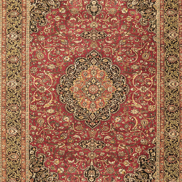 Machine Washable Persian Brown Traditional Rug, wshtr1779brn