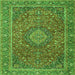 Serging Thickness of Persian Green Traditional Rug, tr1779grn