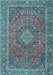 Machine Washable Persian Light Blue Traditional Rug, wshtr1779lblu