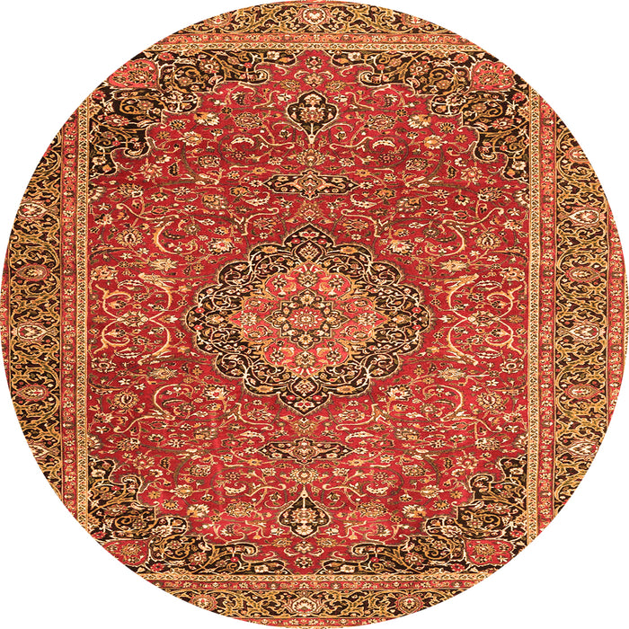 Machine Washable Persian Orange Traditional Area Rugs, wshtr1779org