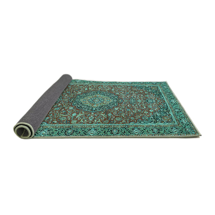 Sideview of Persian Turquoise Traditional Rug, tr1779turq