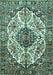 Machine Washable Persian Turquoise Traditional Area Rugs, wshtr177turq