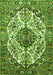 Serging Thickness of Machine Washable Persian Green Traditional Area Rugs, wshtr177grn