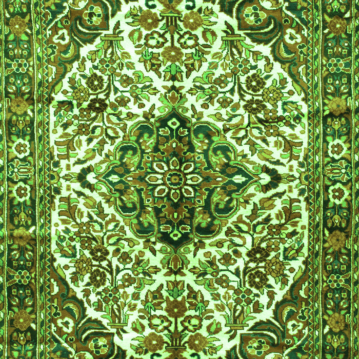 Serging Thickness of Machine Washable Persian Green Traditional Area Rugs, wshtr177grn