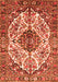 Serging Thickness of Machine Washable Persian Orange Traditional Area Rugs, wshtr177org