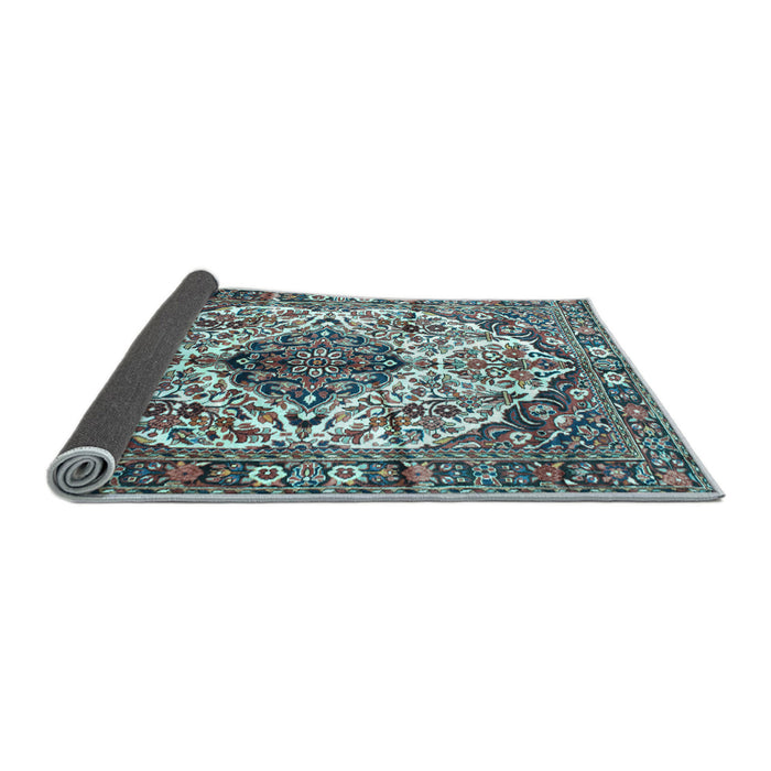 Sideview of Persian Light Blue Traditional Rug, tr177lblu
