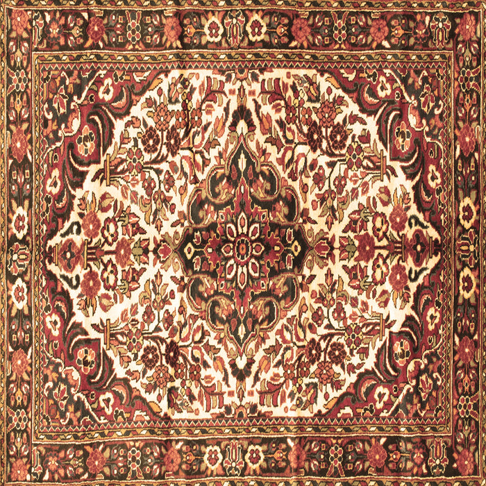 Square Persian Brown Traditional Rug, tr177brn