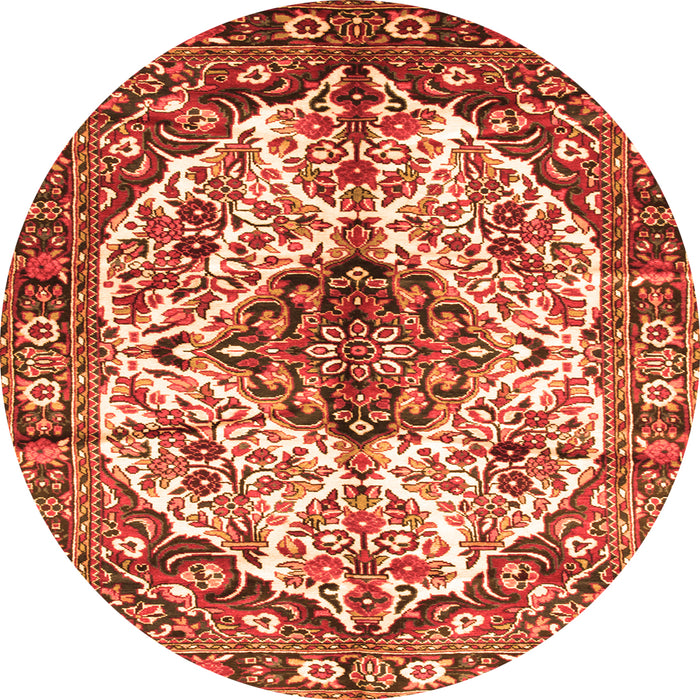 Square Persian Orange Traditional Rug, tr177org