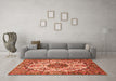 Machine Washable Persian Orange Traditional Area Rugs in a Living Room, wshtr177org