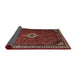 Sideview of Traditional Sienna Brown Persian Rug, tr1780