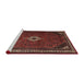 Sideview of Machine Washable Traditional Sienna Brown Rug, wshtr1780