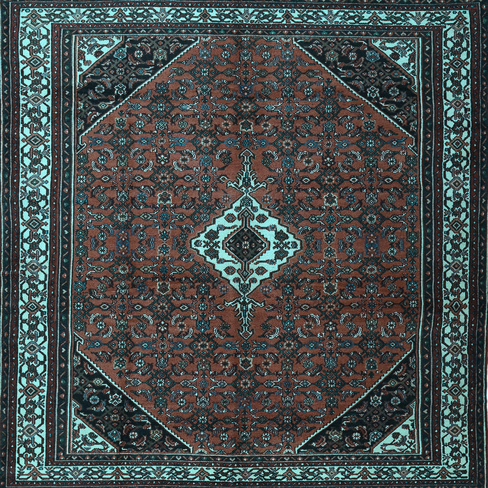 Square Machine Washable Persian Light Blue Traditional Rug, wshtr1780lblu