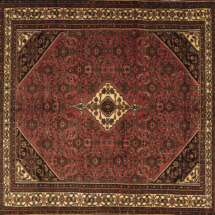 Square Persian Brown Traditional Rug, tr1780brn
