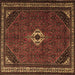 Square Persian Brown Traditional Rug, tr1780brn