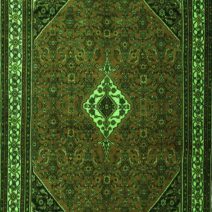 Serging Thickness of Machine Washable Persian Green Traditional Area Rugs, wshtr1780grn