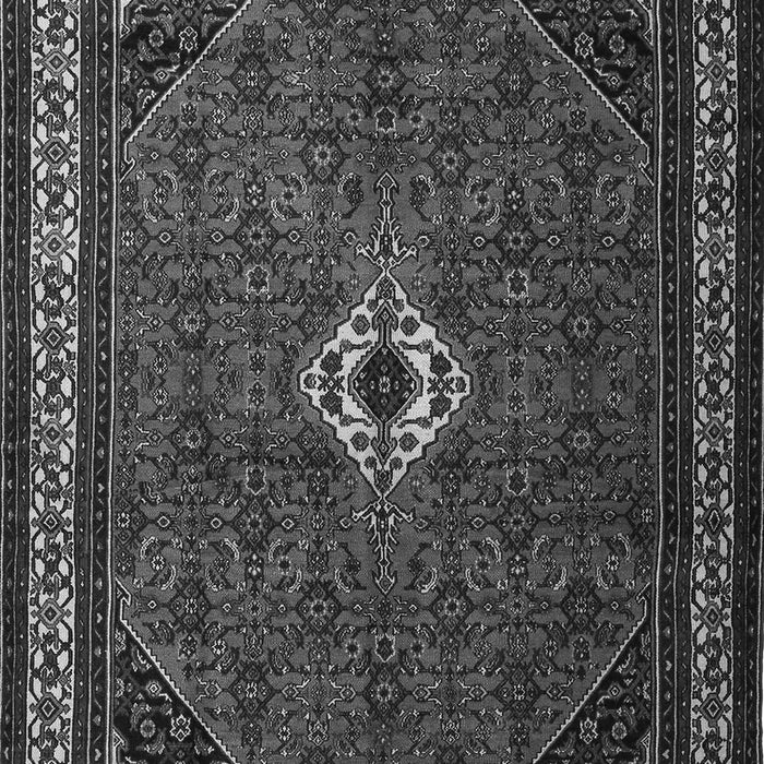 Serging Thickness of Machine Washable Persian Gray Traditional Rug, wshtr1780gry