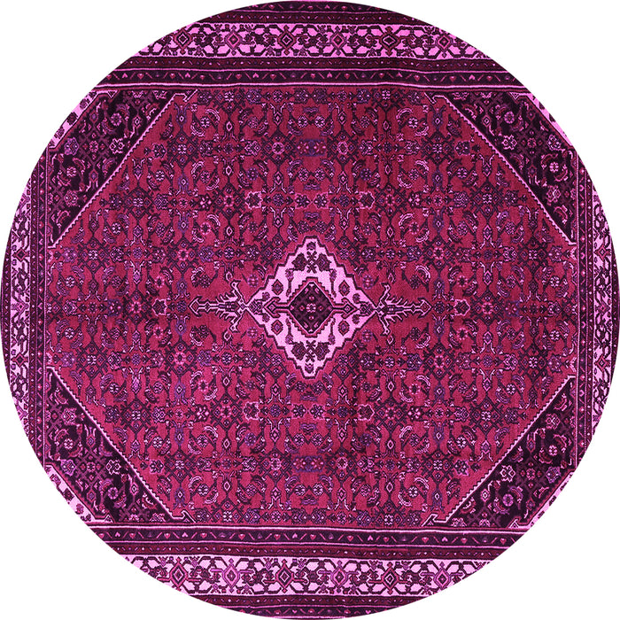 Round Persian Pink Traditional Rug, tr1780pnk