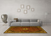 Machine Washable Persian Yellow Traditional Rug in a Living Room, wshtr1780yw