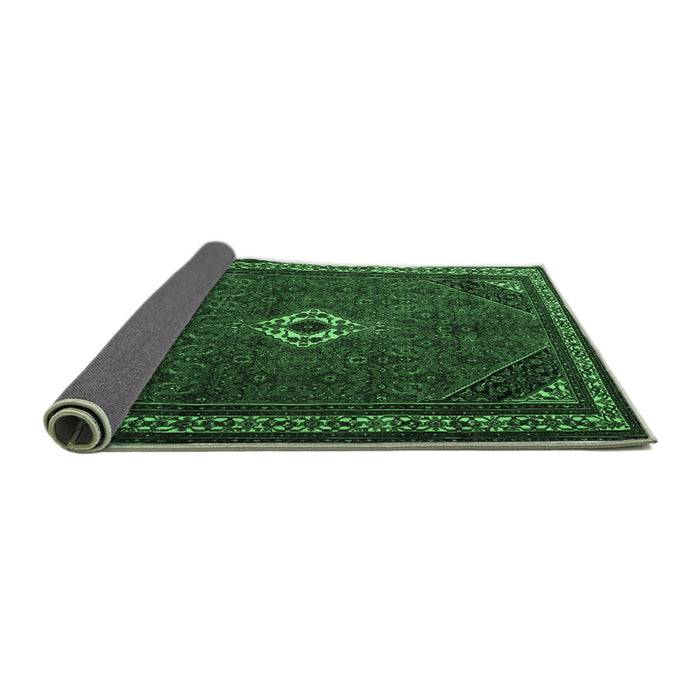 Sideview of Persian Emerald Green Traditional Rug, tr1780emgrn
