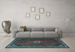 Machine Washable Persian Light Blue Traditional Rug in a Living Room, wshtr1780lblu