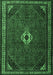 Machine Washable Persian Emerald Green Traditional Area Rugs, wshtr1780emgrn