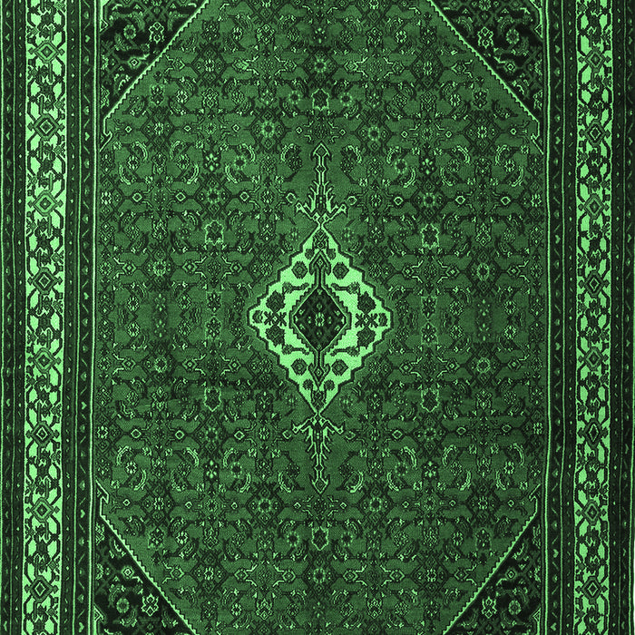 Machine Washable Persian Emerald Green Traditional Area Rugs, wshtr1780emgrn