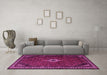 Machine Washable Persian Pink Traditional Rug in a Living Room, wshtr1780pnk