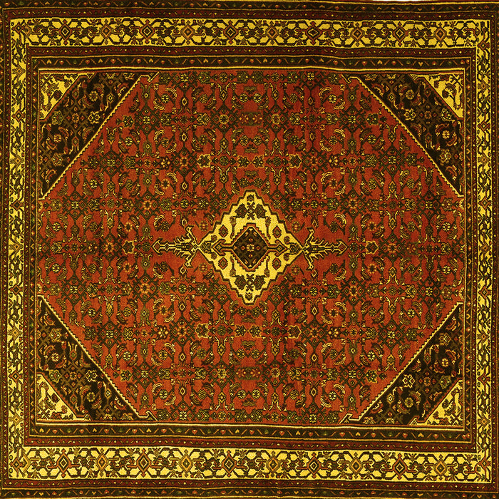 Square Persian Yellow Traditional Rug, tr1780yw