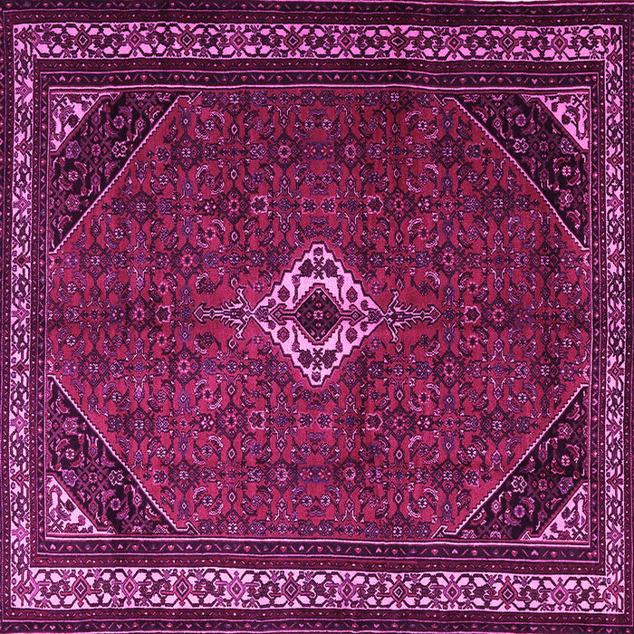 Square Machine Washable Persian Pink Traditional Rug, wshtr1780pnk