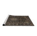 Sideview of Machine Washable Traditional Dark Almond Brown Rug, wshtr1781