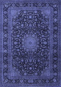 Medallion Blue Traditional Rug, tr1781blu