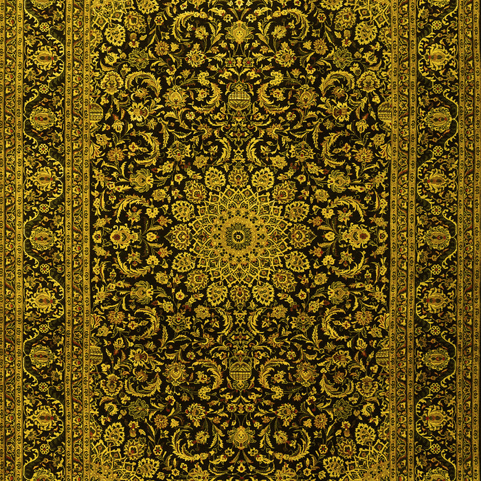 Medallion Yellow Traditional Rug, tr1781yw