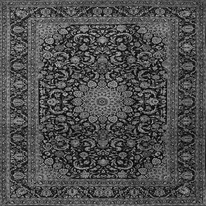 Serging Thickness of Medallion Gray Traditional Rug, tr1781gry