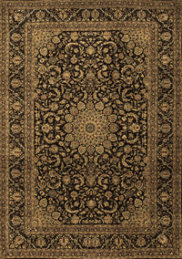 Medallion Brown Traditional Rug, tr1781brn