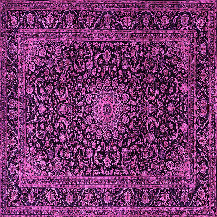 Square Medallion Pink Traditional Rug, tr1781pnk