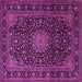 Square Medallion Pink Traditional Rug, tr1781pnk