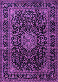 Medallion Purple Traditional Rug, tr1781pur