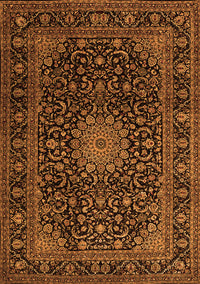 Medallion Orange Traditional Rug, tr1781org