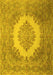 Medallion Yellow Traditional Rug, tr1782yw