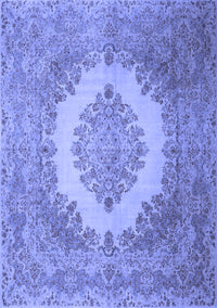 Medallion Blue Traditional Rug, tr1782blu