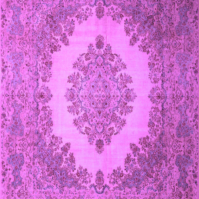 Machine Washable Medallion Purple Traditional Area Rugs, wshtr1782pur
