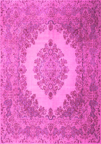 Medallion Pink Traditional Rug, tr1782pnk