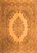 Medallion Orange Traditional Rug, tr1782org