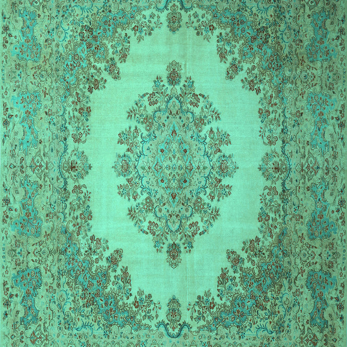 Medallion Turquoise Traditional Rug, tr1782turq